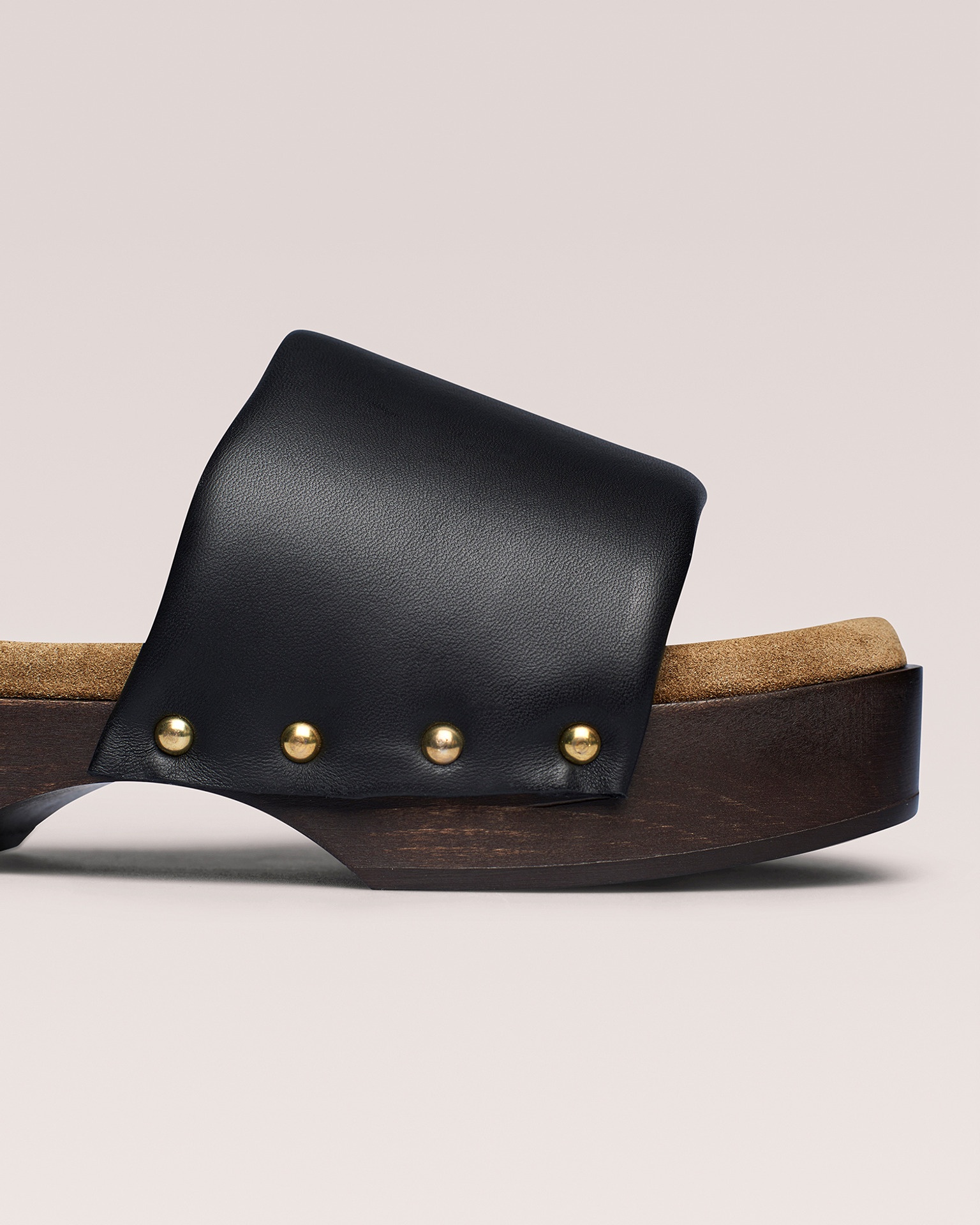 STEFFLON - Leather and suede sandals - Black - 3