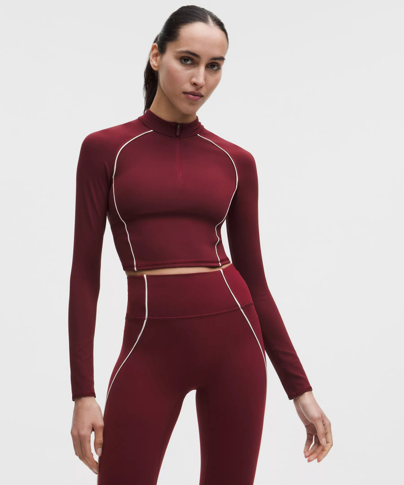 Wunder Train Cropped Long-Sleeve Half Zip 1