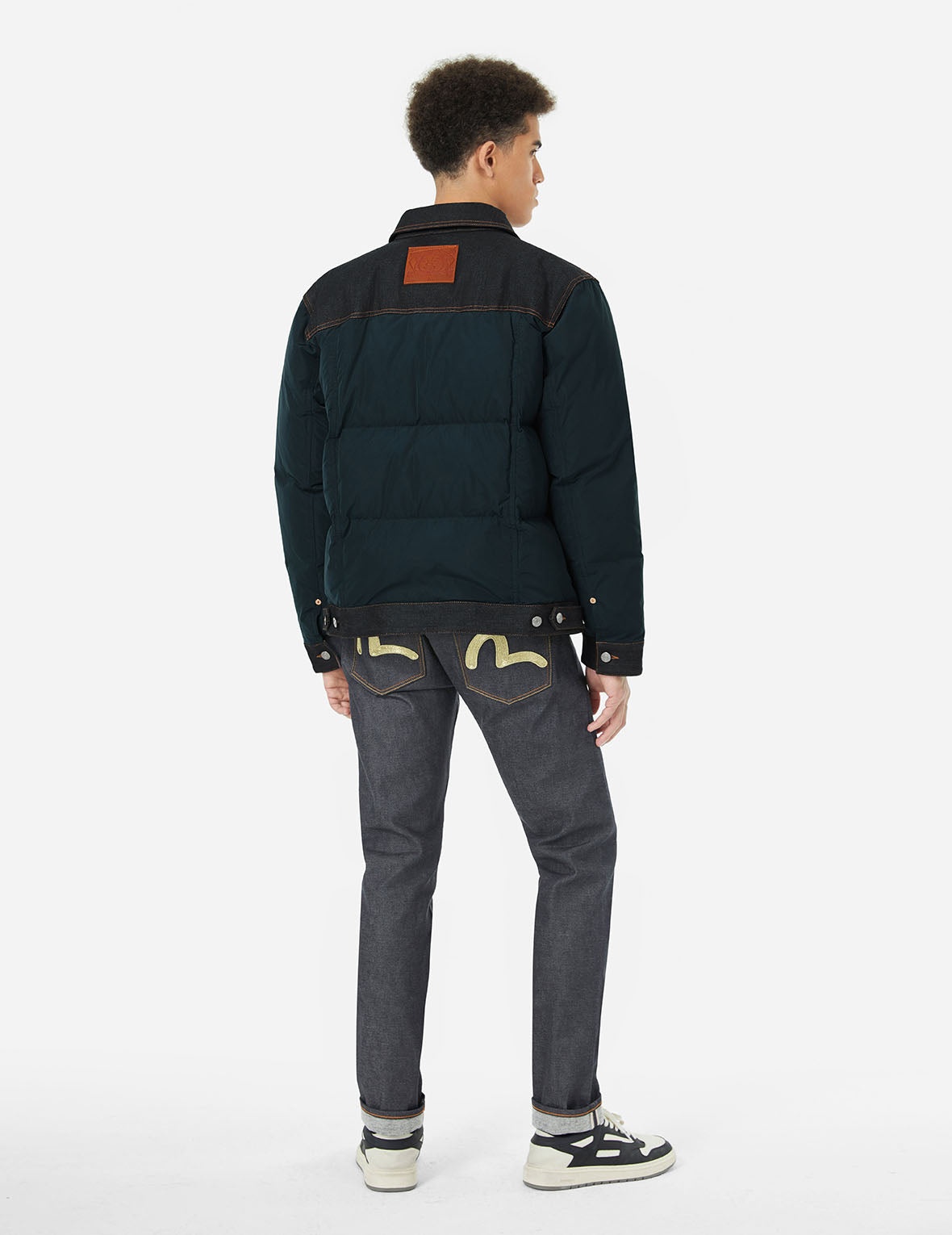 Seagull Metallic Embroidery Regular Fit Down Jacket - 4