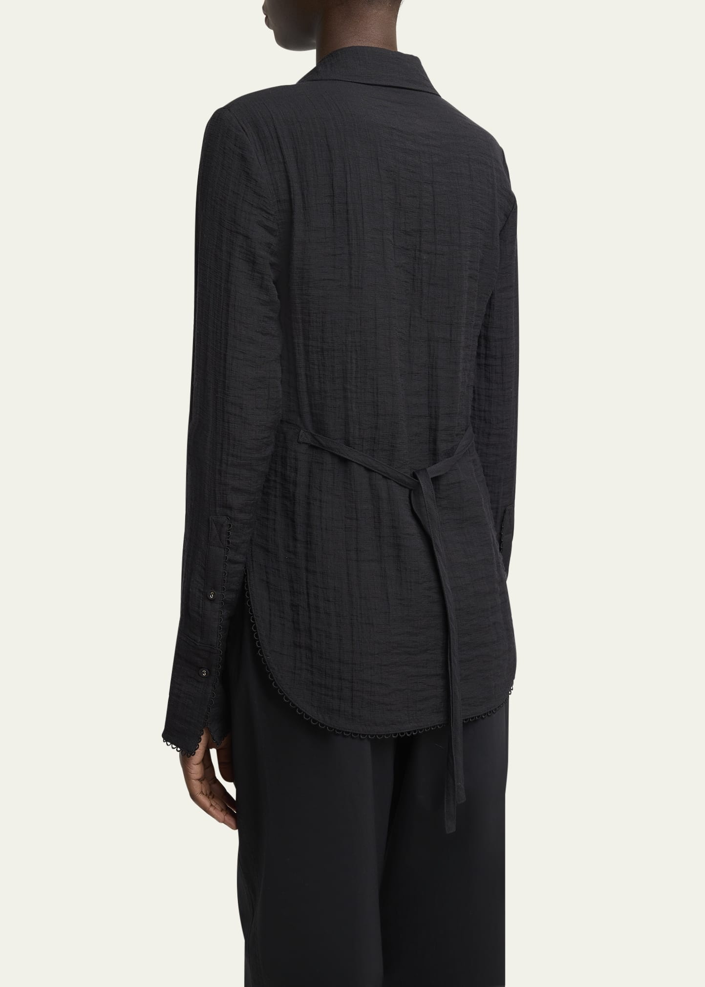 Cami Crinkled Long-Sleeve Shirt - 3