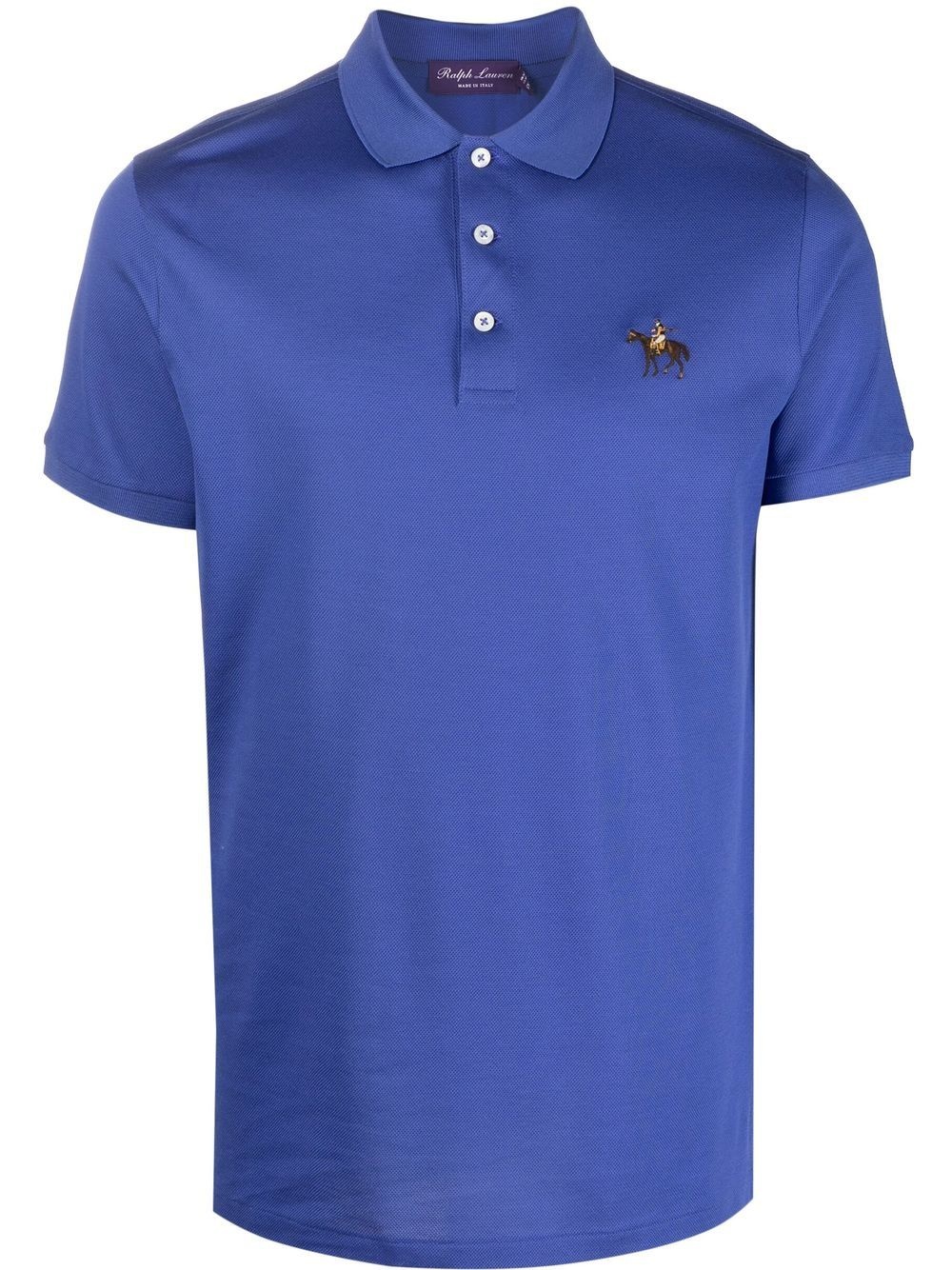 embroidered logo polo shirt - 1