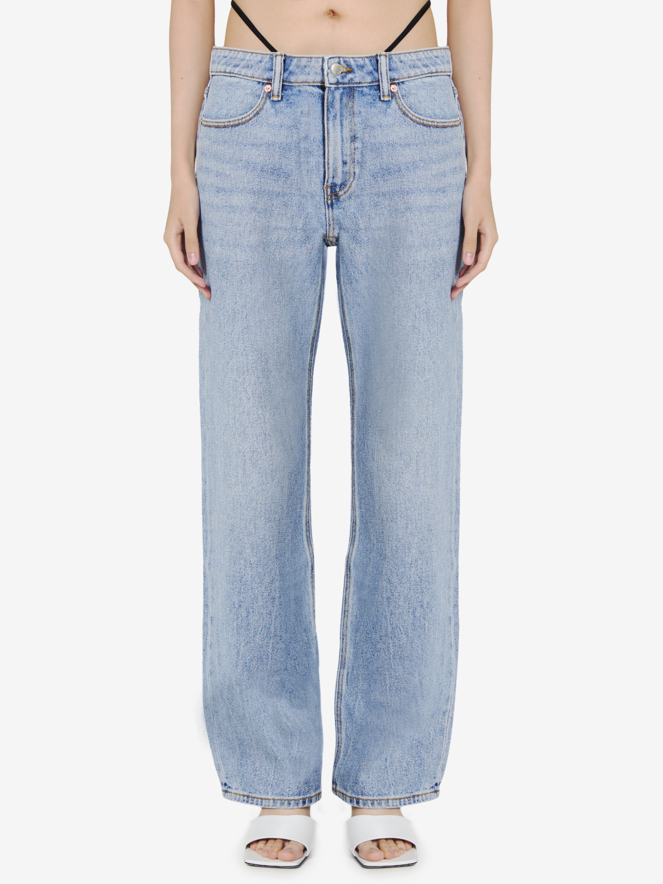 Alexander Wang Jeans with pre-styled thong | leam | REVERSIBLE