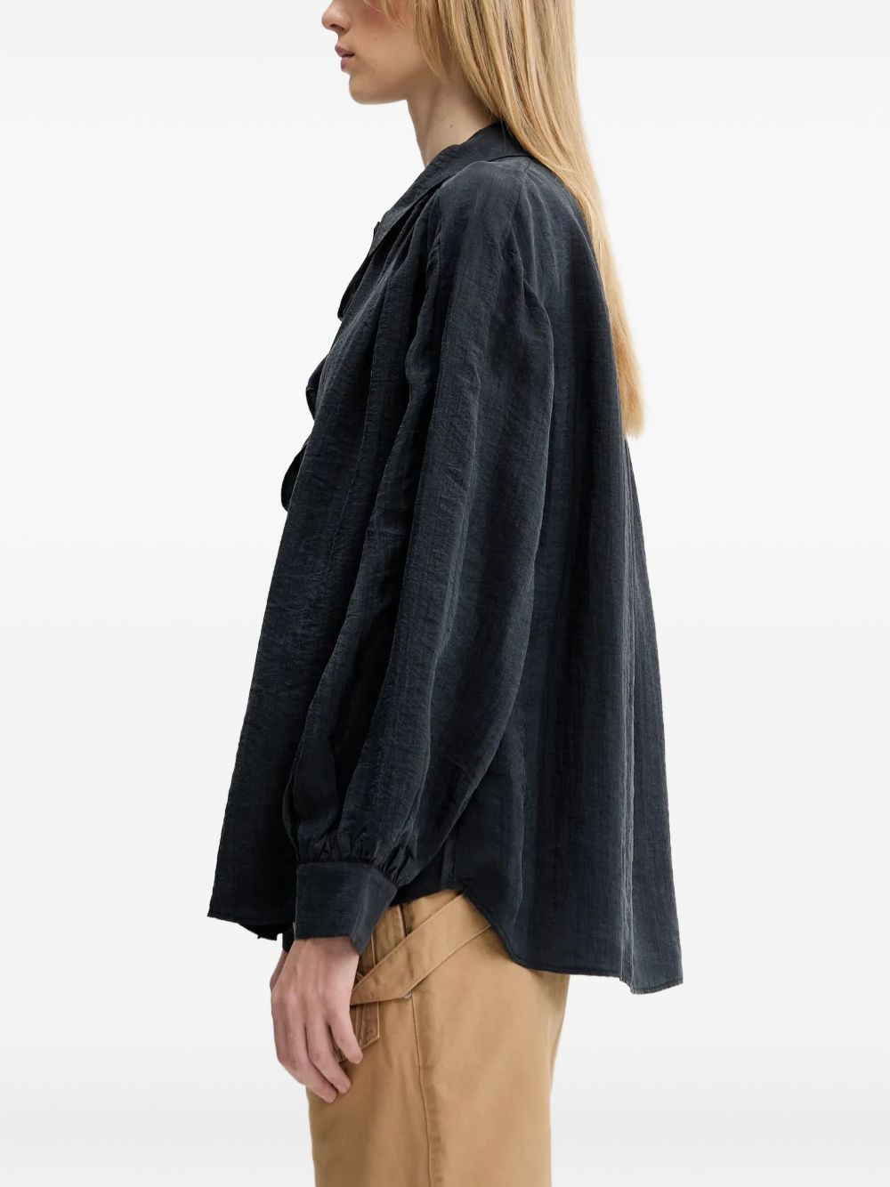 ruffled balloon-sleeve shirt - 3