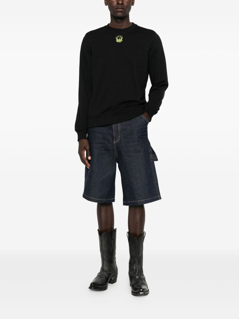 embroidered crew-neck sweatshirt - 2