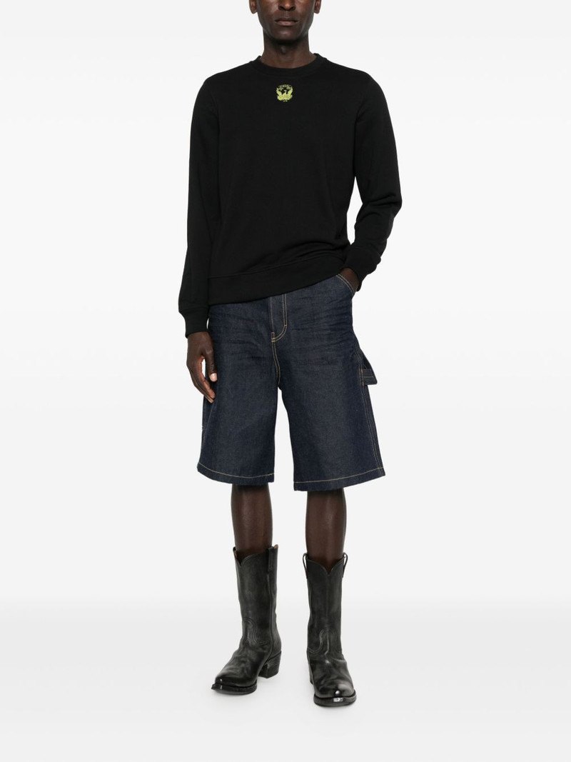 Diesel embroidered crew-neck sweatshirt outlook