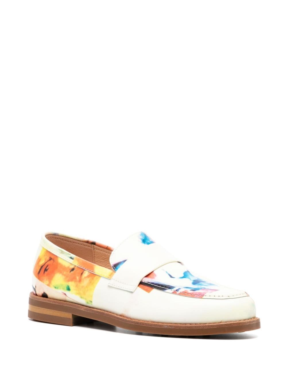collage faces printed loafer - 2