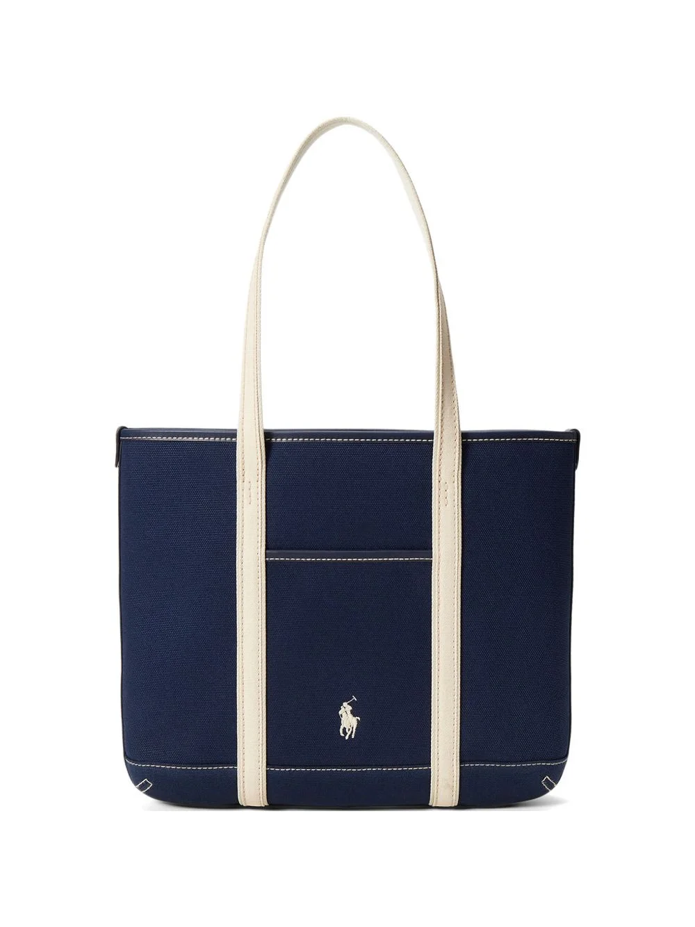 embroidered logo tote bag - 1