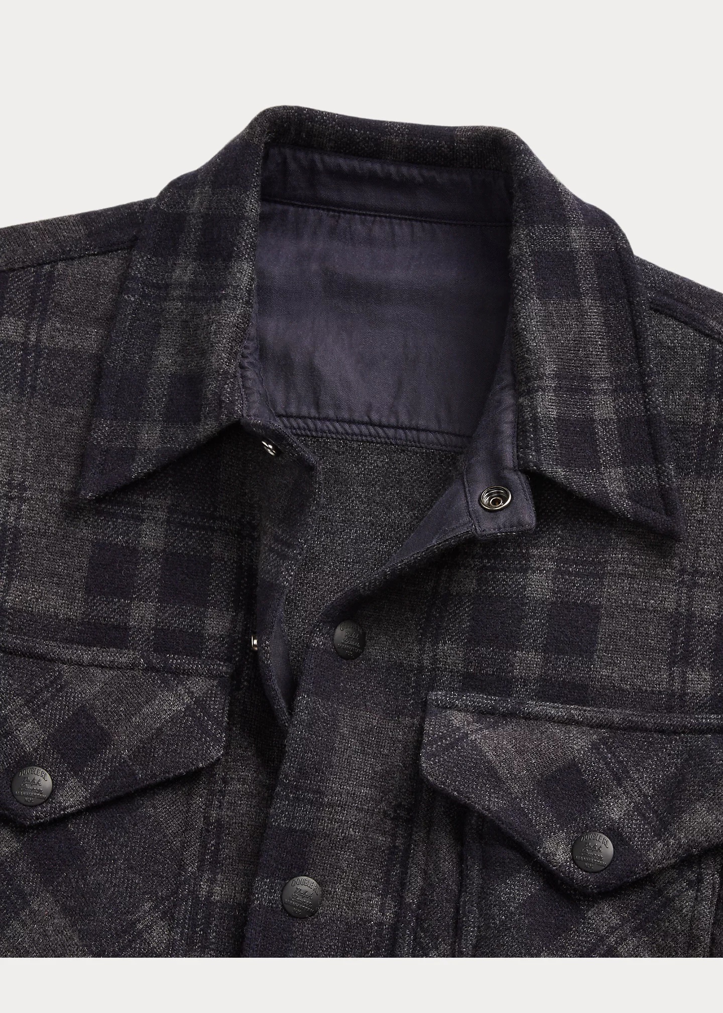 Plaid Wool Workshirt Sweater - 3