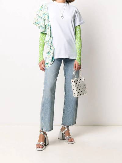 MSGM floral ruffle T-shirt outlook