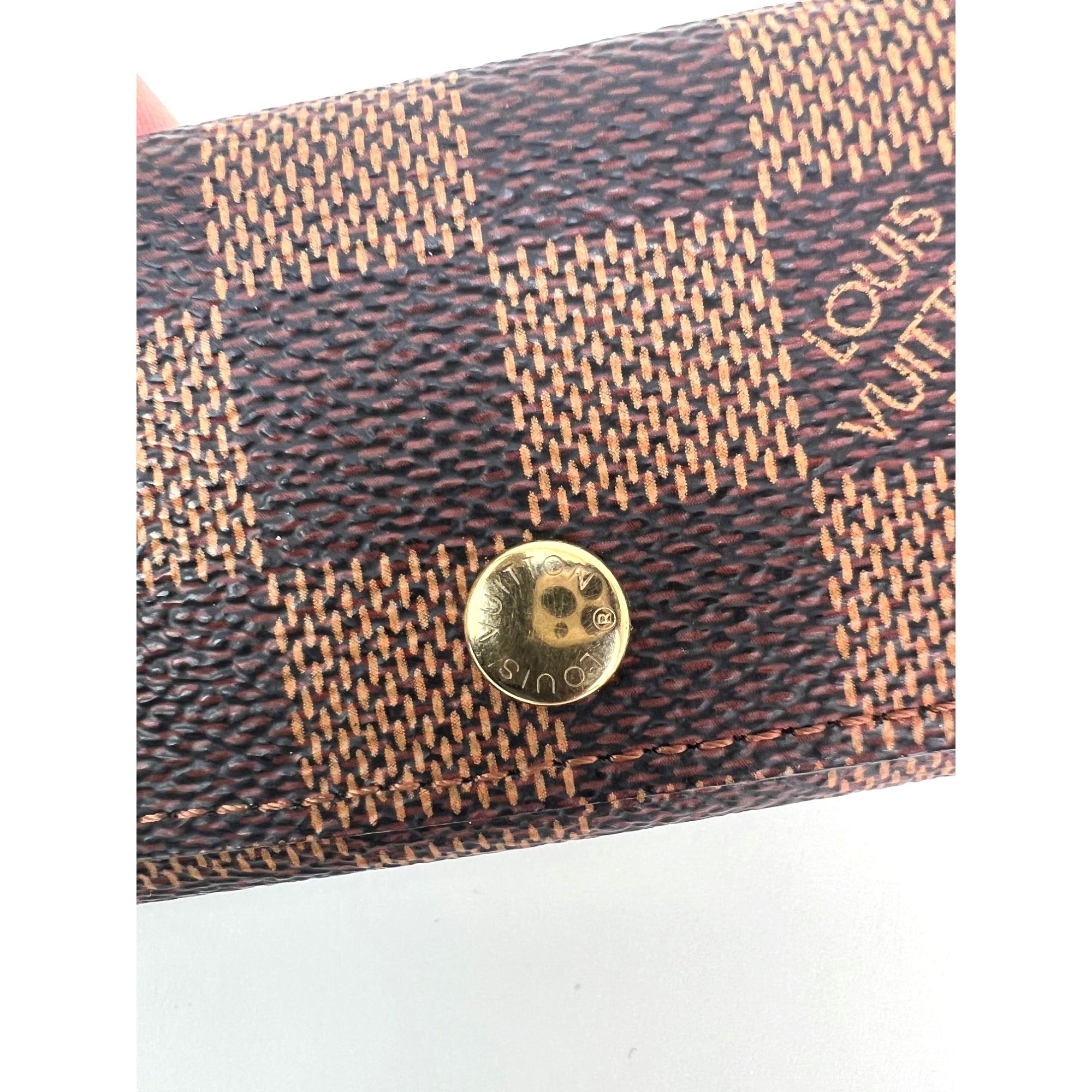 Louis Vuitton 4 Key Holder Damier Ebene Brown Canvas Key Chain - 12