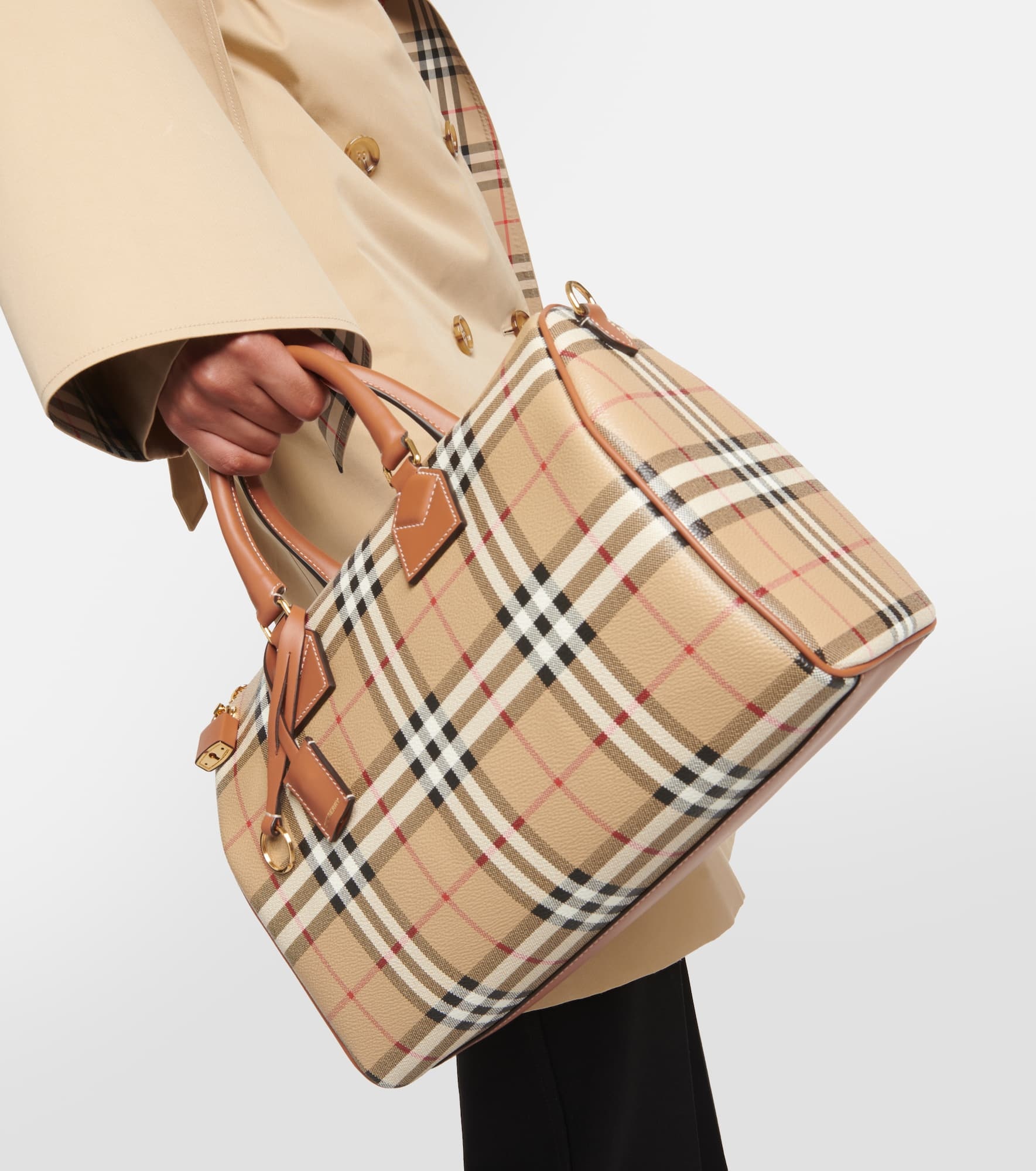 Burberry Check Medium canvas tote bag - 7