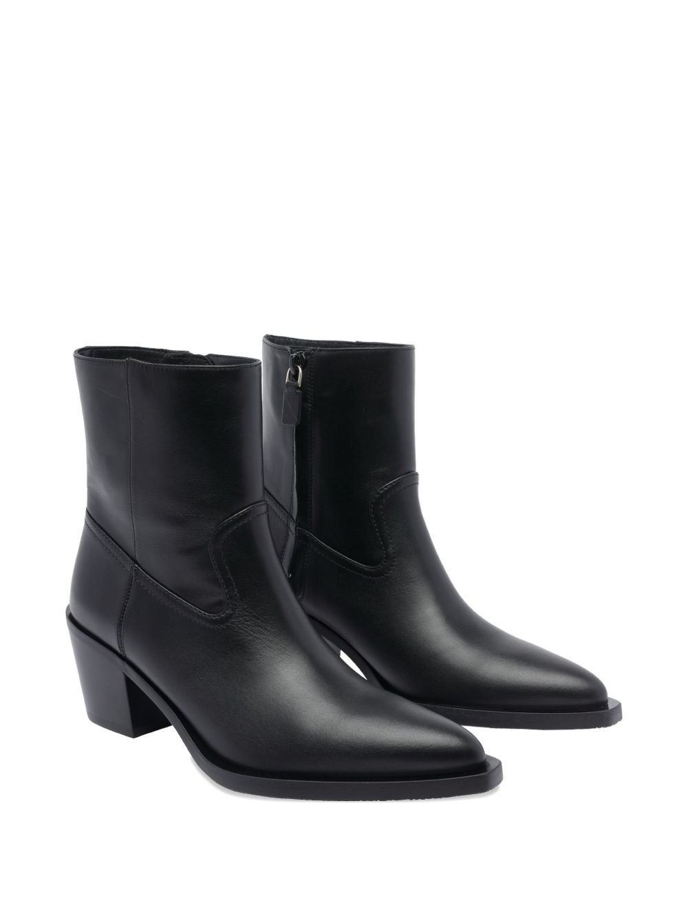 65mm leather cowboy boots - 2