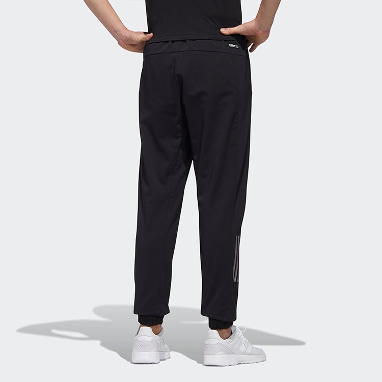 adidas neo M Ss Nn Tp 2 logo Printing Casual Bundle Feet Sports Pants Black GM2298 - 4