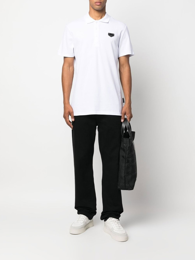 PHILIPP PLEIN logo-plaque polo shirt outlook