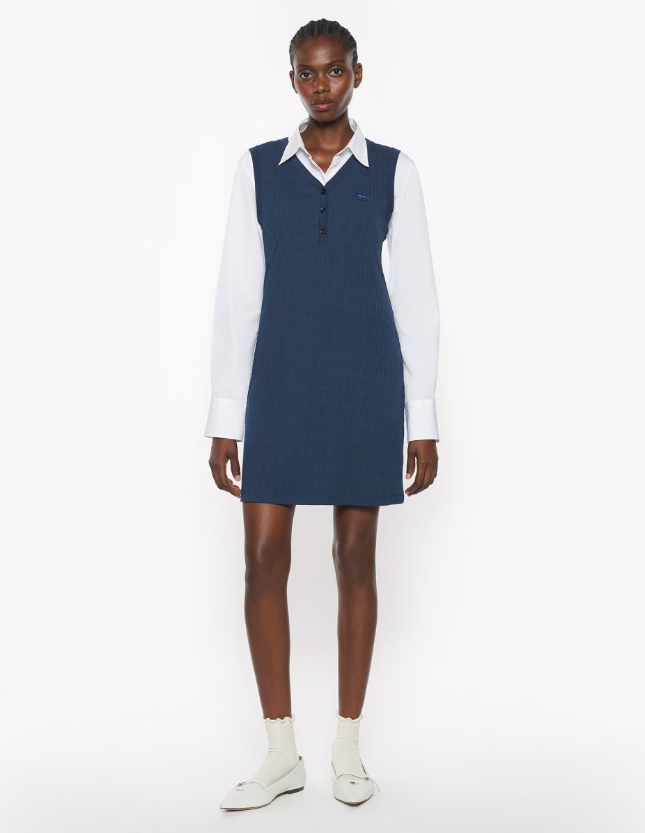 BABY FOX PATCH RIBBED DRESS - 2