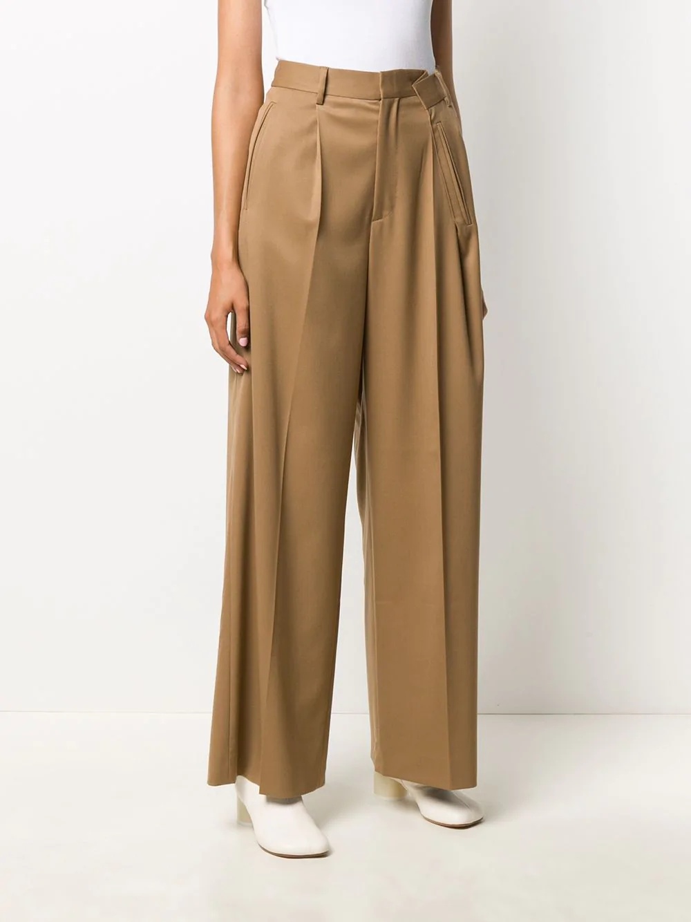 high-waisted straight leg trousers - 3