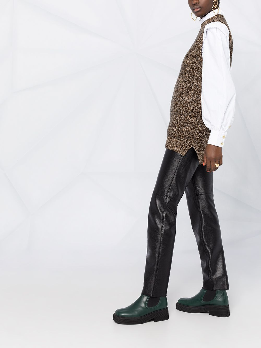 sleeveless mock neck jumper - 6