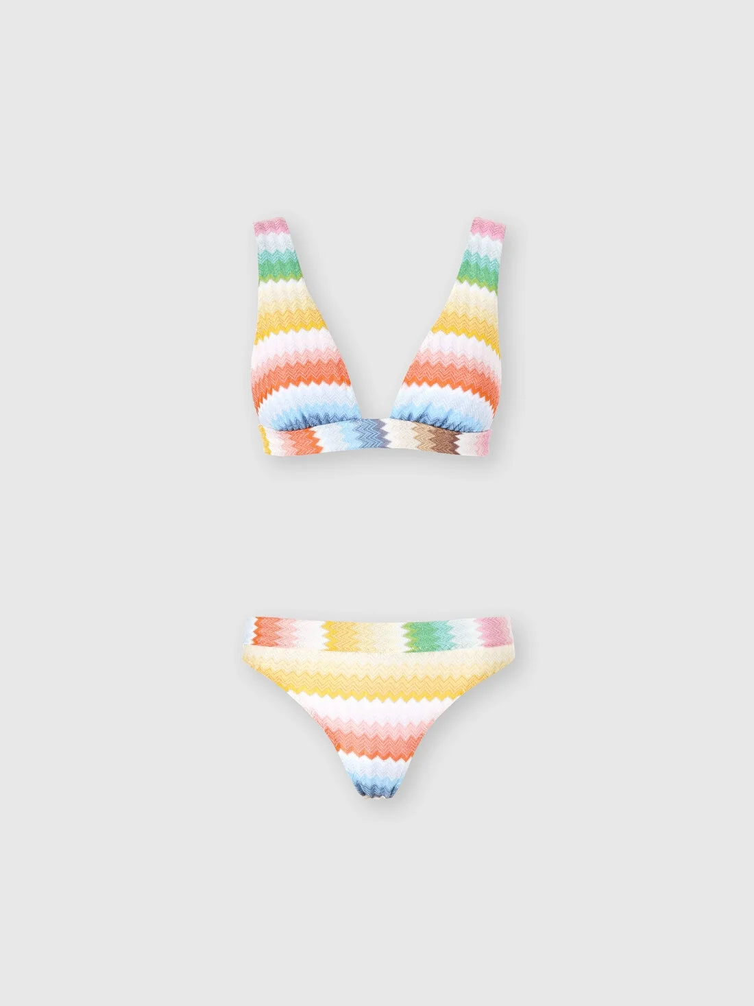 Bralette bikini with dégradé zigzag pattern - 1