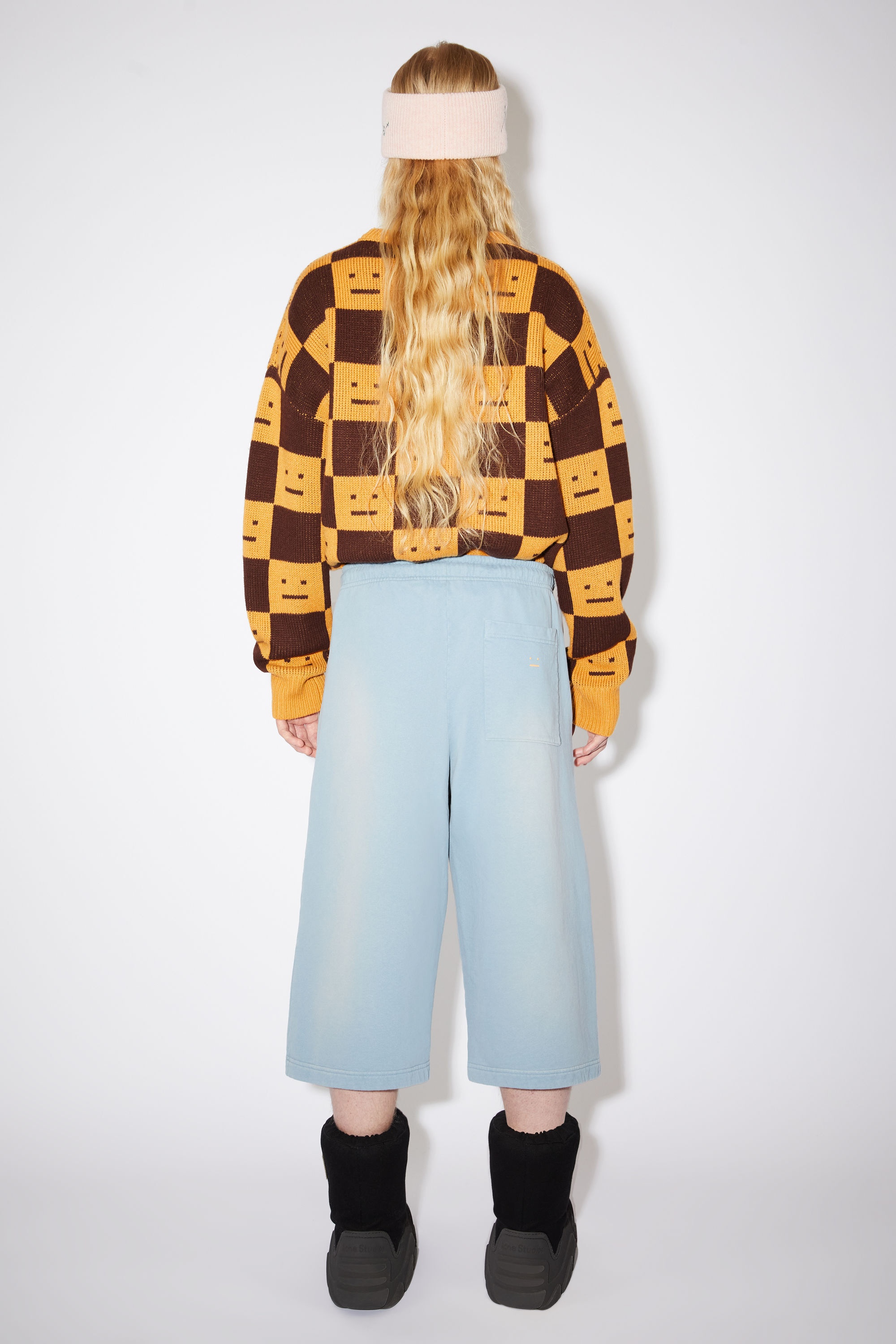 Fleece sweat shorts - Dusty blue - 3