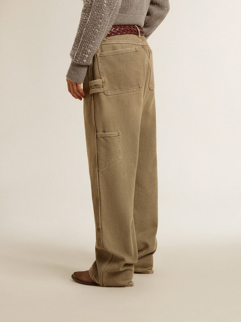 Women's distressed-effect cotton pants 5