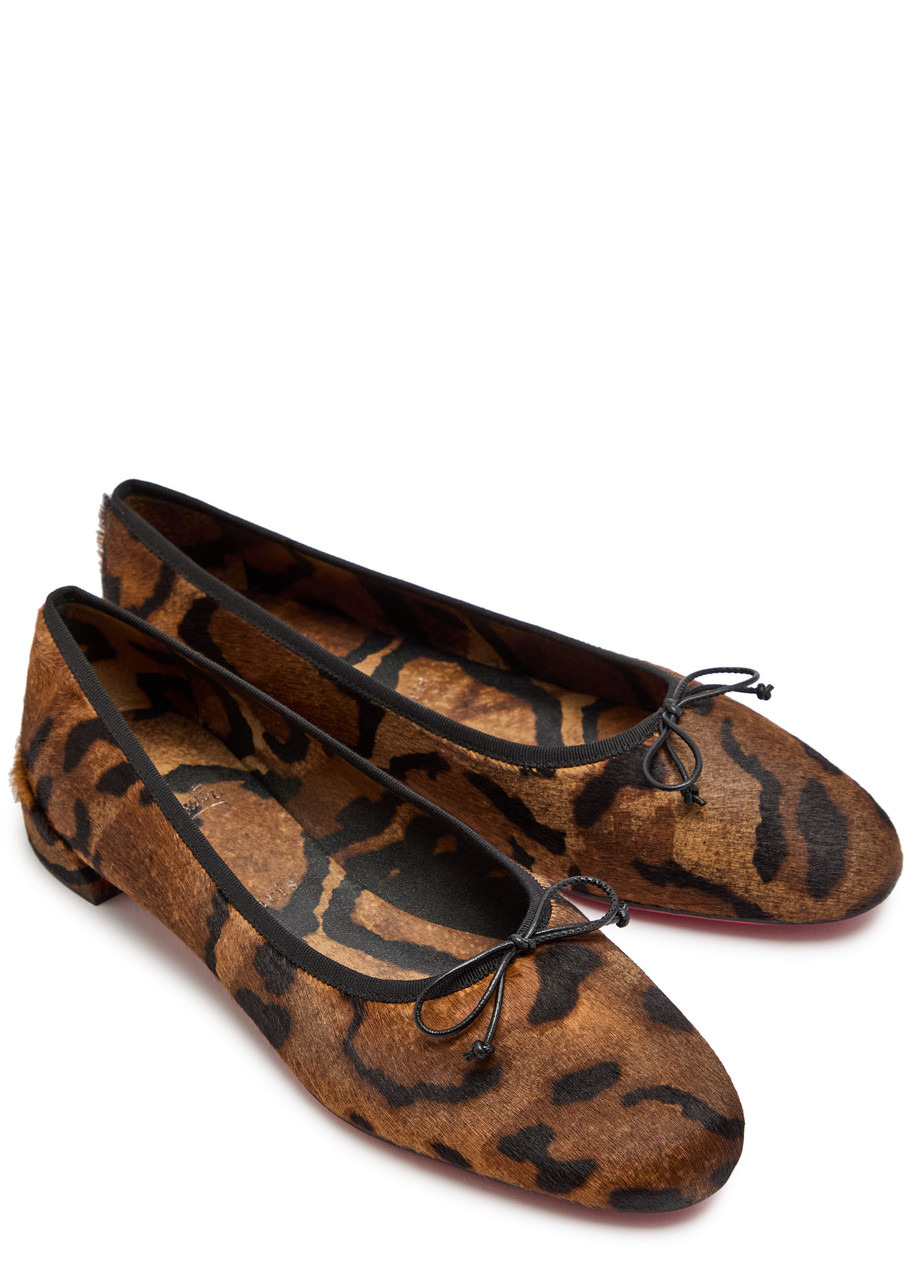 Christian Louboutin Sweetie Jane Leopard Calf-hair Ballet Flats - 3