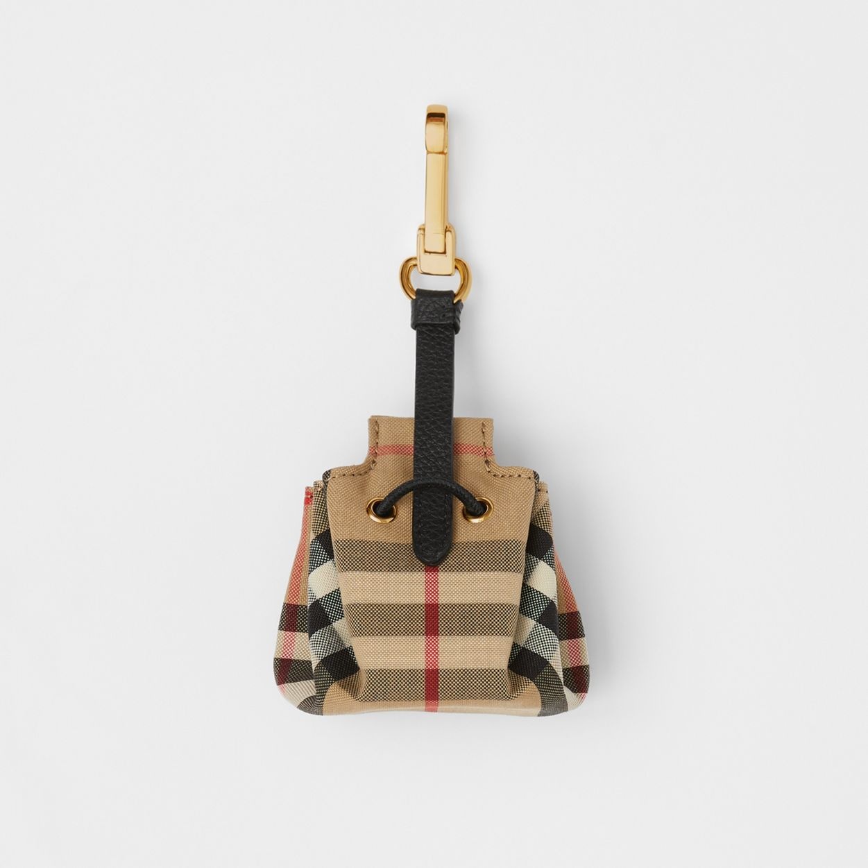 Vintage Check Bucket Bag Charm - 4