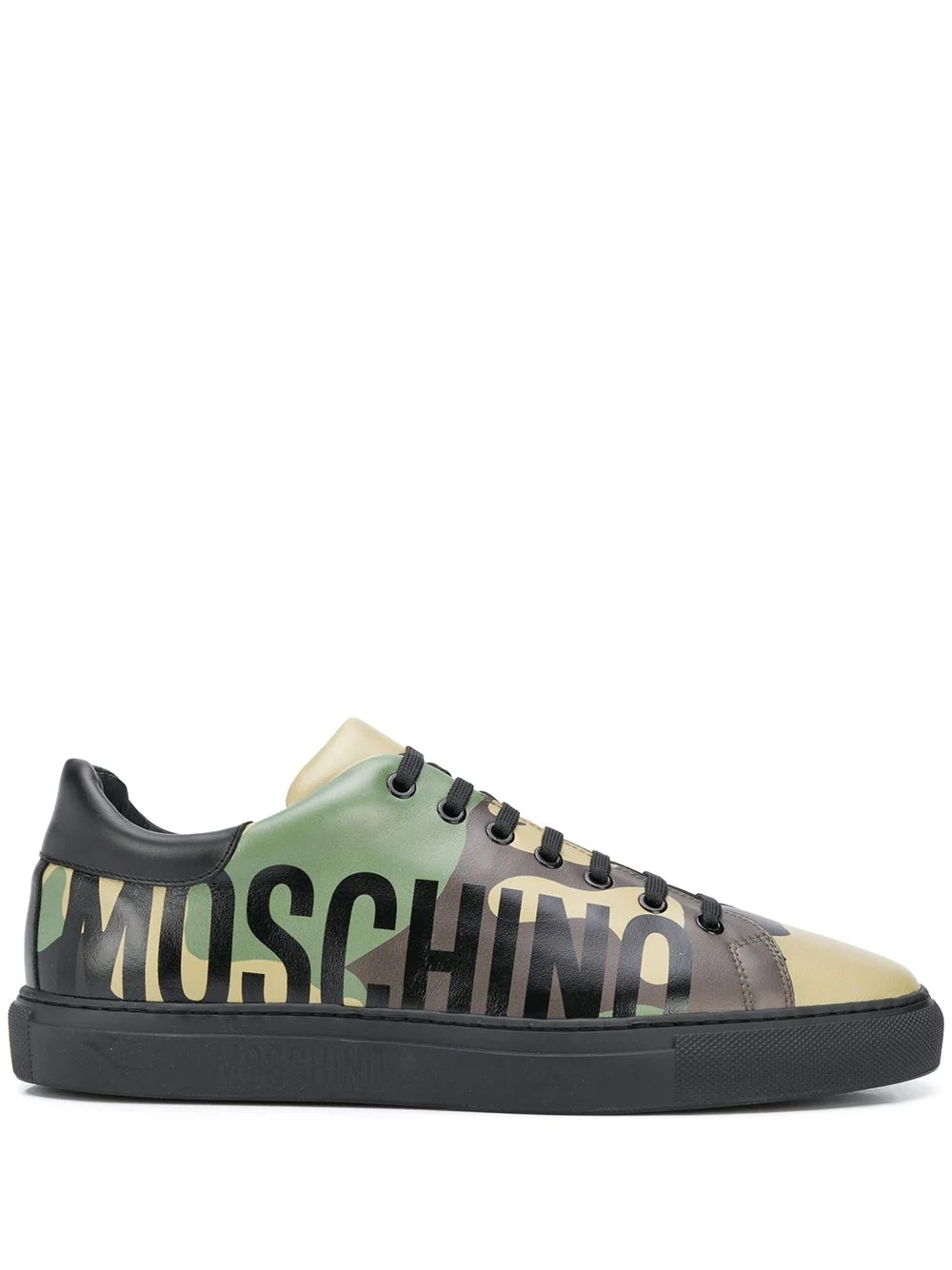 camouflage-print logo sneakers - 1