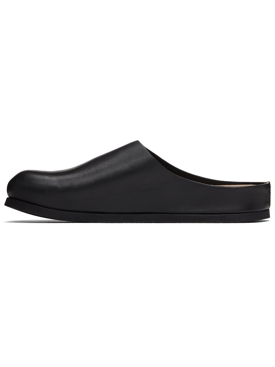 Black Leather Slip-on Loafers - 3