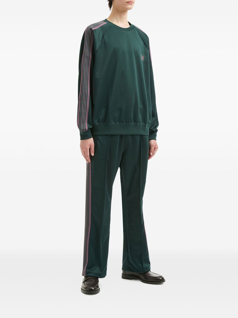 NEEDLES side-stripe butterfly sweatpants outlook