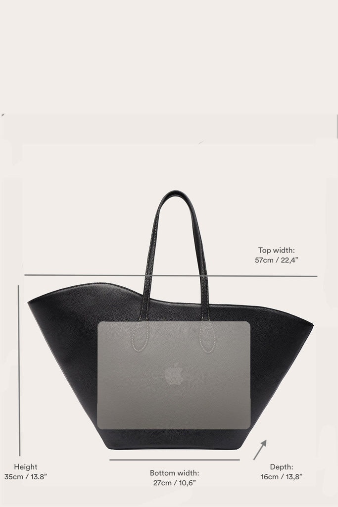 TULIP SHOULDER BAG LARGE BLACK - 4