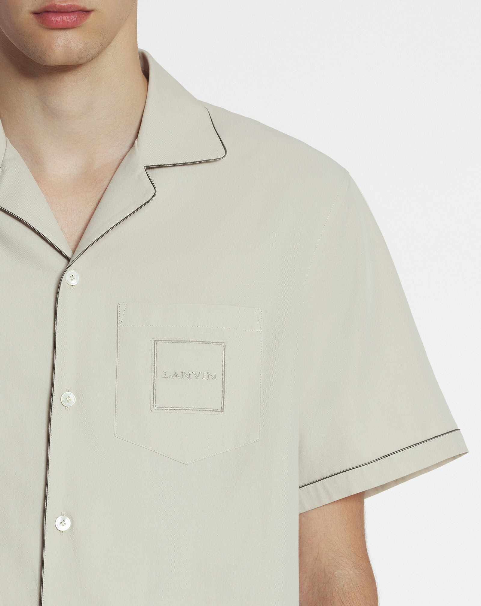 FLUID COTTON BOWLING SHIRT - 5