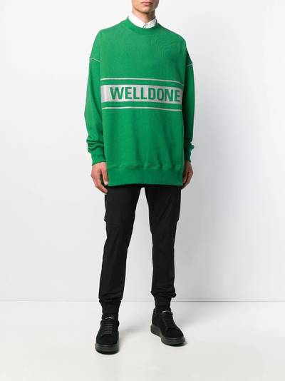 We11done logo print sweatshirt outlook