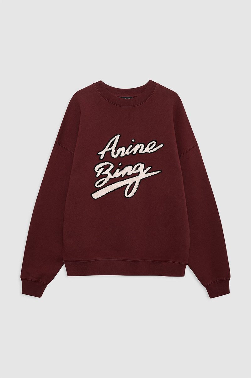 Miles Sweatshirt Chenille Signature - Cabernet 1