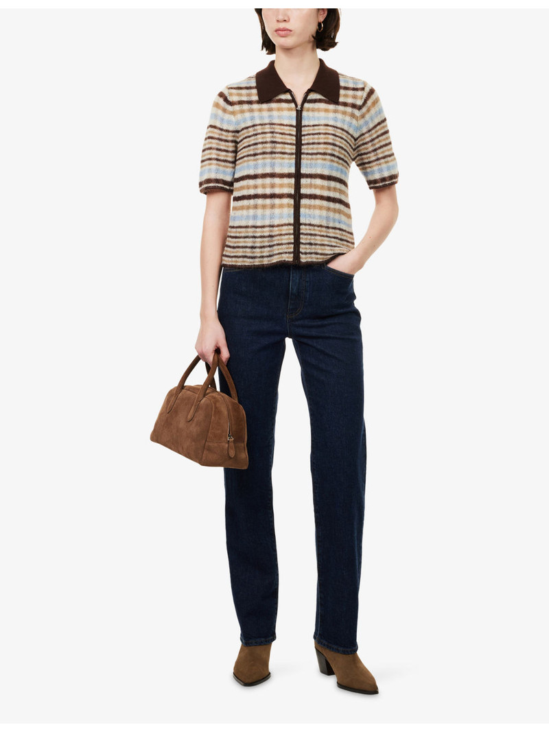 PAIGE Stevie High-Rise Straight-Leg Denim Jeans outlook