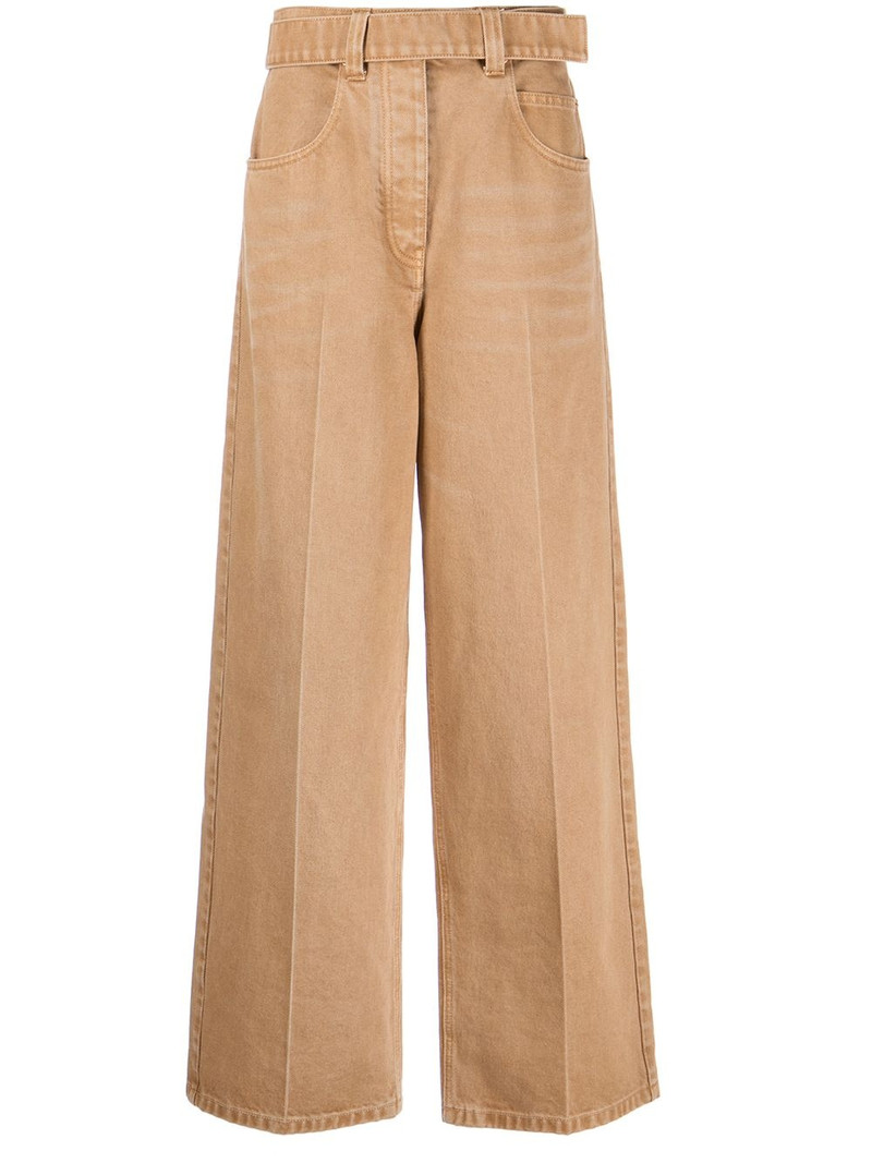 belted wide-leg jeans 1