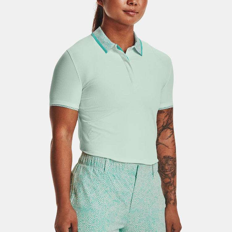 (WMNS) Under Armour Iso-Chill Polo Shirt 'Light Green' 1370132-936 - 3