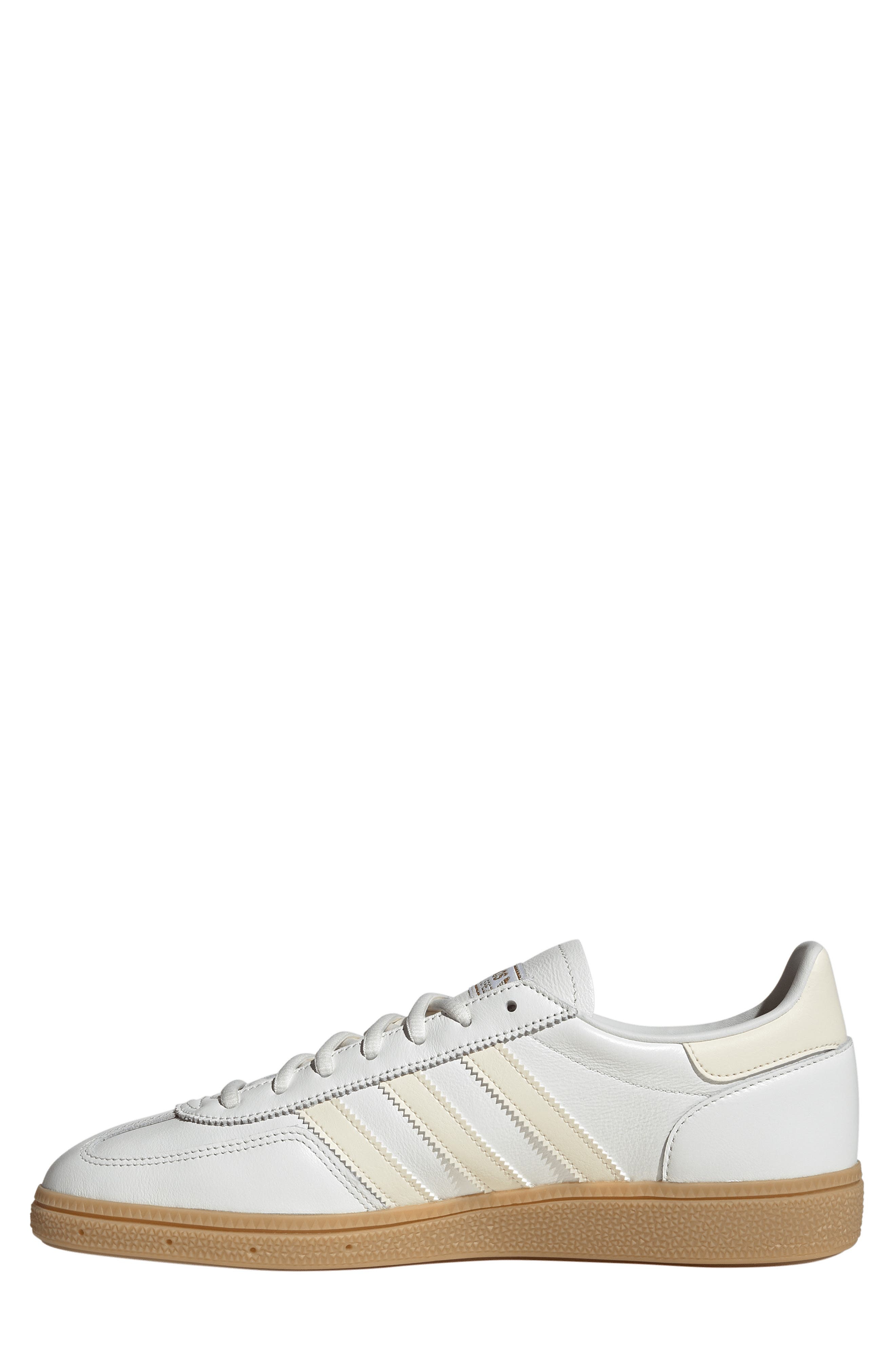 adidas Gender Inclusive Handball Spezial Sneaker in White/Wonder White/Gum at Nordstrom - 6