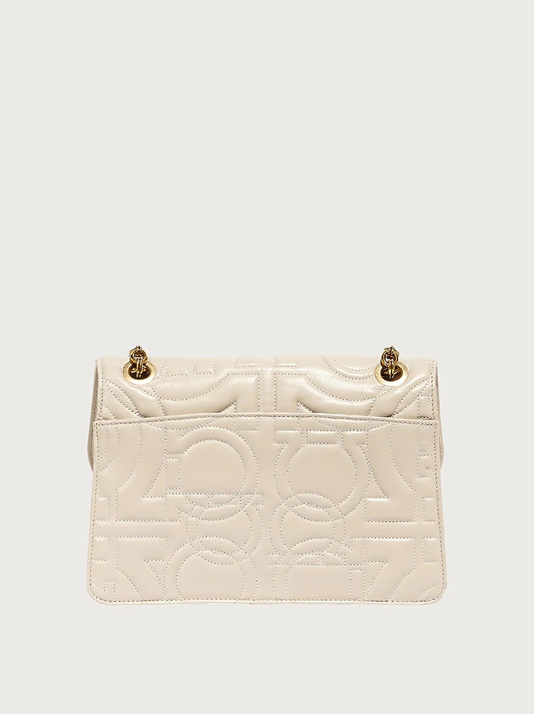 QUILTED GANCINI FLAP BAG (L) - 4