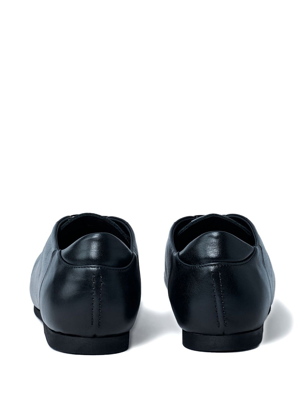 smooth-grain lace-up sneakers - 2