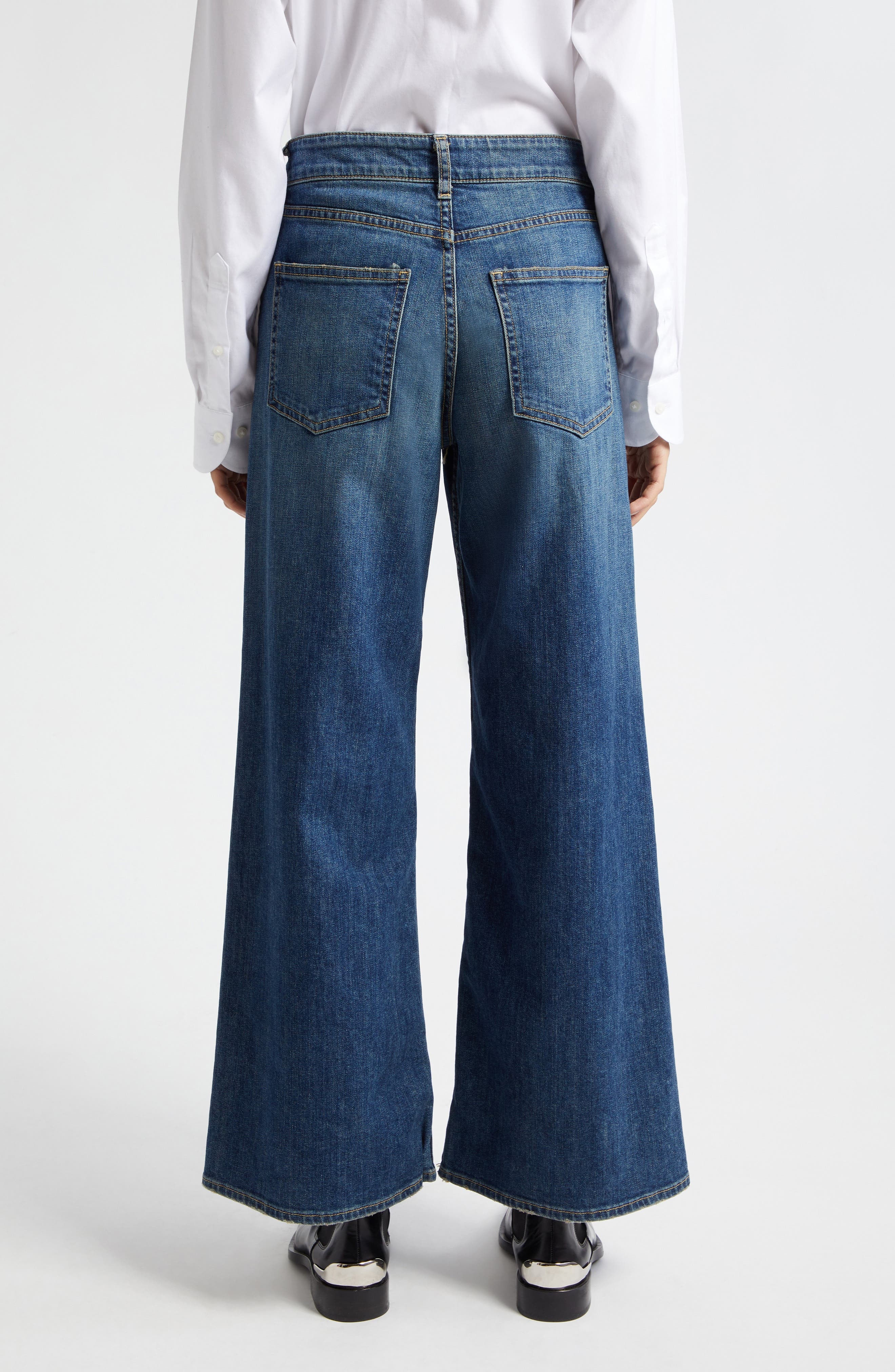 Nili Lotan Marlene High Waist Bootcut Jeans in Classic Wash at Nordstrom - 3