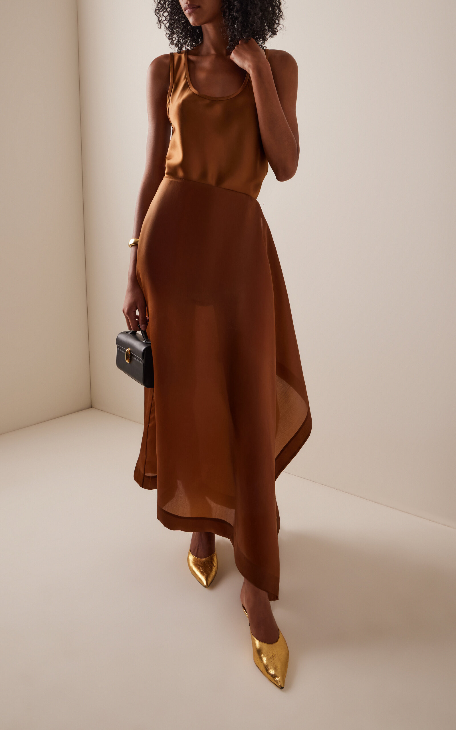 Mel Silk Organza Skort brown - 2