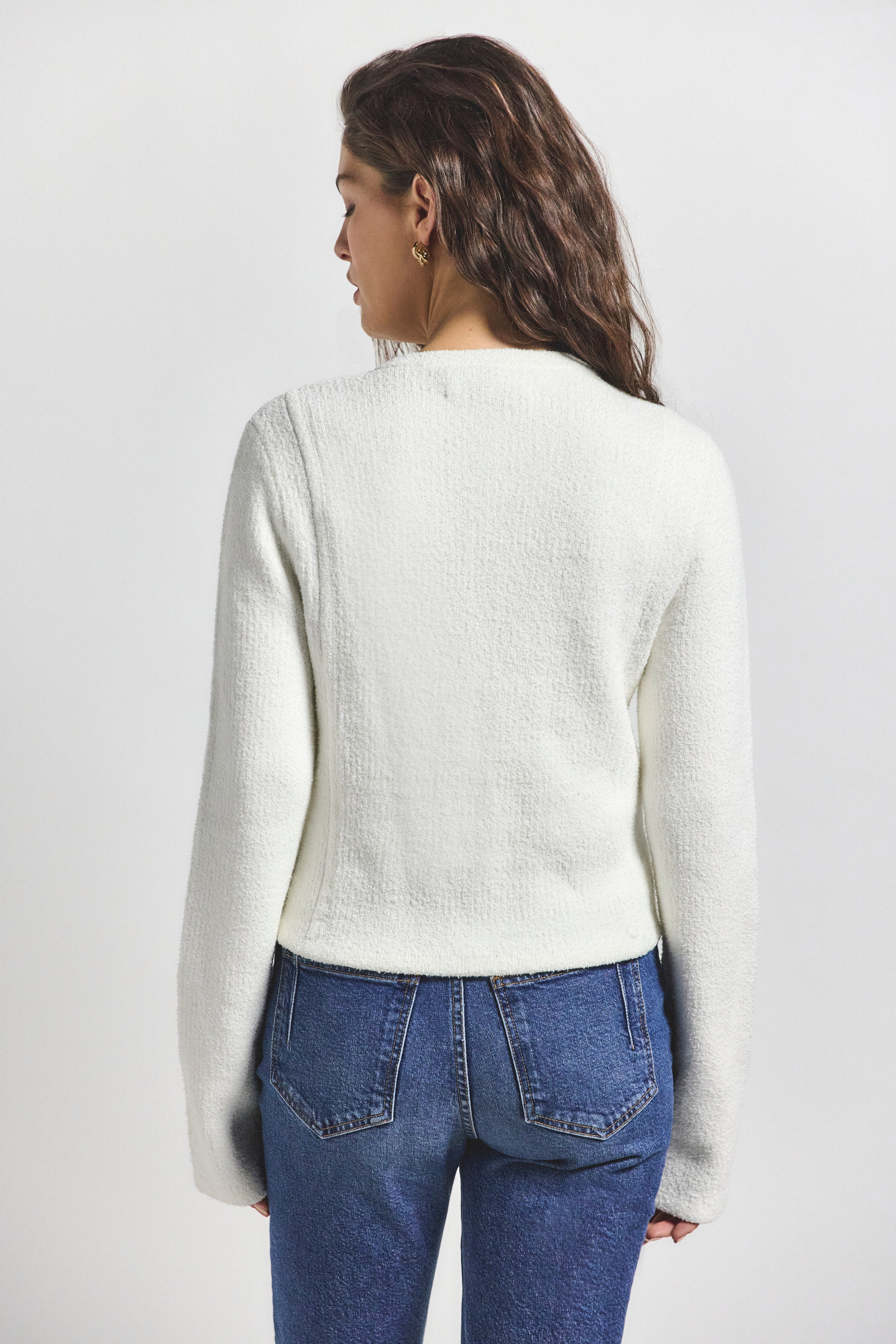 AUBREE BOUCLE SWEATER JACKET - 5