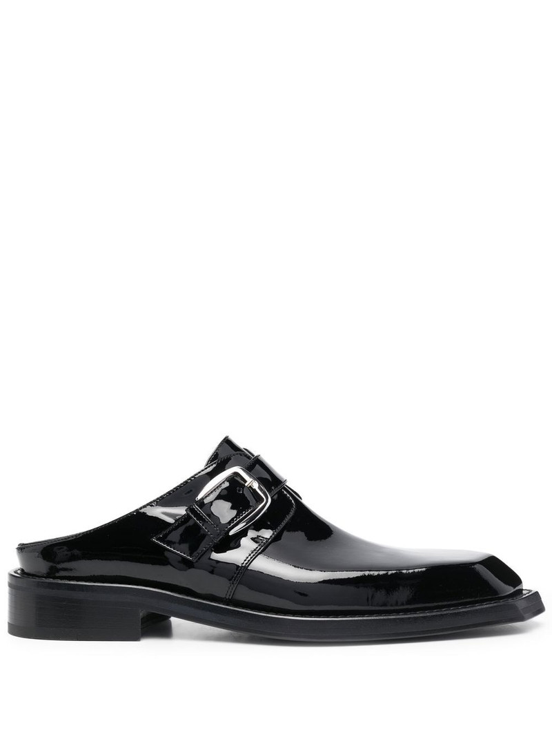 chiesel-toe slip-on mules 1