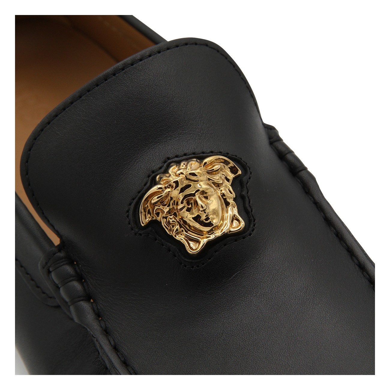 black leather loafers - 4