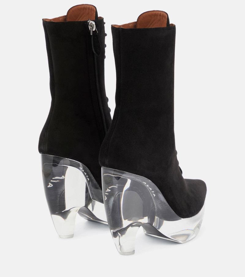 Alaïa Suede lace-up platform boots outlook