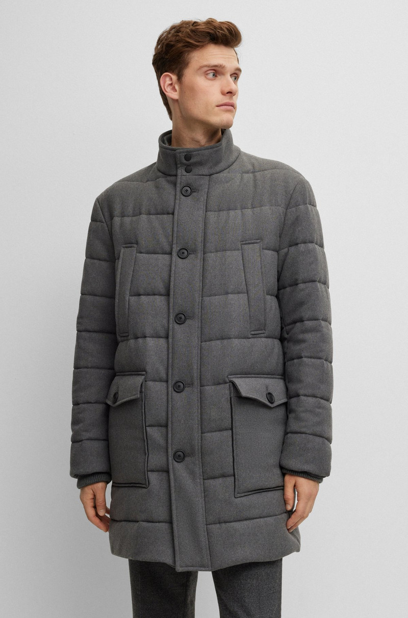 REGULAR-FIT PADDED COAT IN A STRETCH WOOL BLEND 7