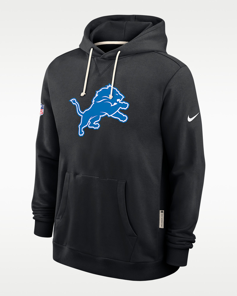 Detroit Lions Alt Offensive Set Play Sideline Men's Nike Dri-FIT NFL Pullover Hoodie 1