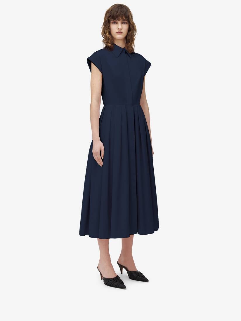 Flared Shirt Dress - 3