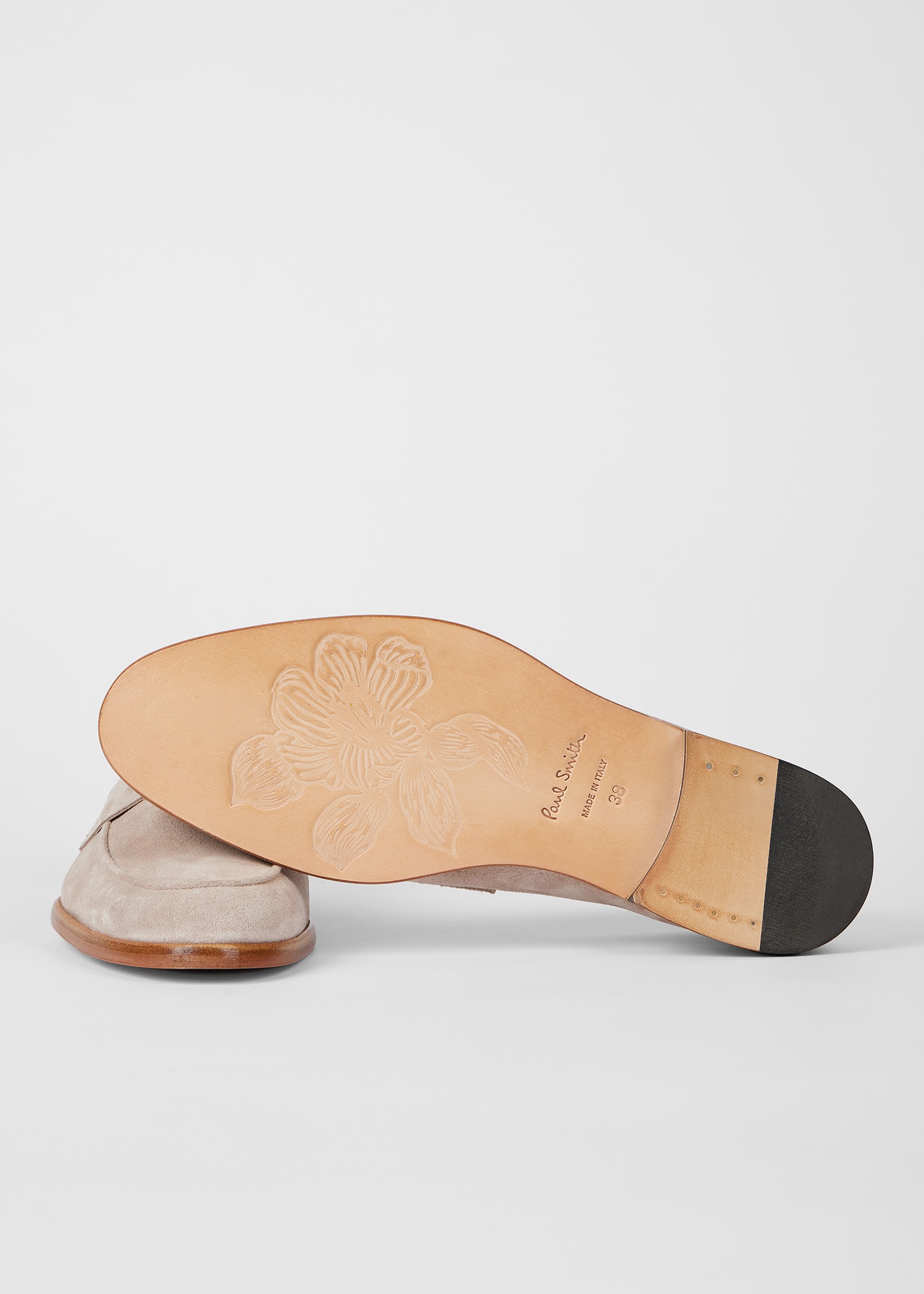 Mushroom Suede 'Figaro' Loafers - 4