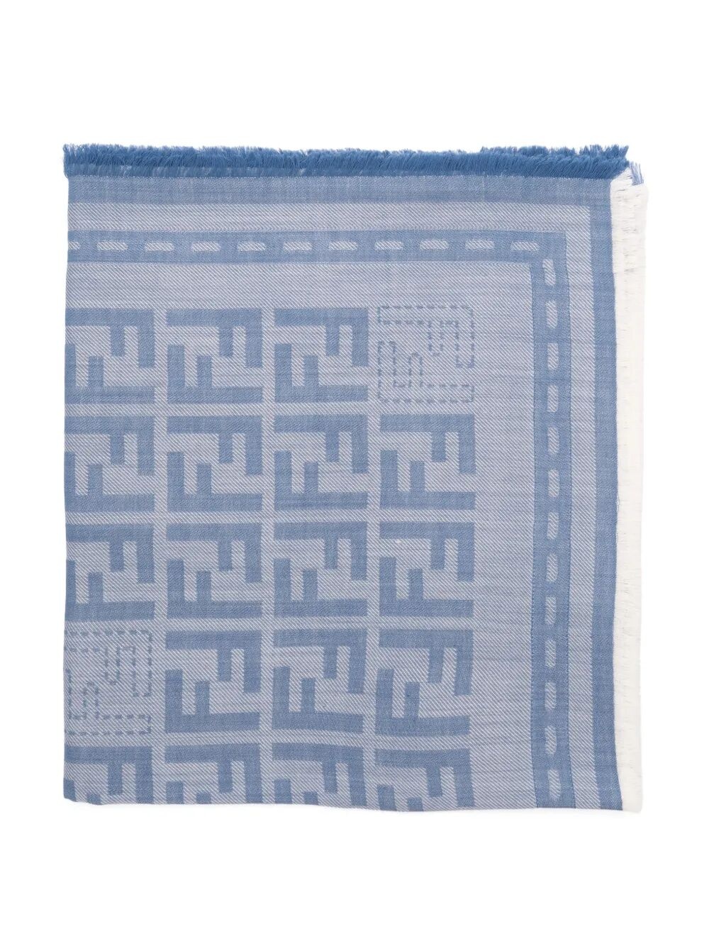 Fendi Women Ultra-Lightweight Wool Ff Shawl - 1